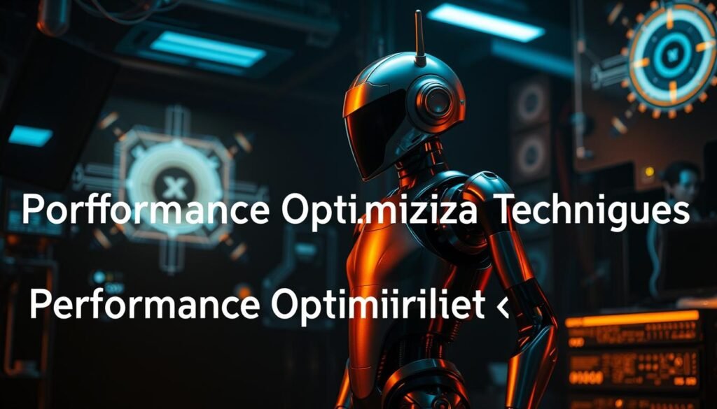 A sleek, futuristic android stands in a dimly lit, high-tech laboratory. Its metallic body gleams under the warm, focused lighting, hinting at the advanced engineering beneath the surface. In the background, holographic displays and intricate circuit diagrams suggest ongoing performance optimization processes. The android's posture is poised and attentive, conveying a sense of enhanced processing power and responsiveness. The overall atmosphere is one of technological sophistication and the promise of a superior user experience, capturing the essence of "Performance Optimization Techniques" for Android devices. A sleek, futuristic android stands in a dimly lit, high-tech laboratory. Its metallic body gleams under the warm, focused lighting, hinting at the advanced engineering beneath the surface. In the background, holographic displays and intricate circuit diagrams suggest ongoing performance optimization processes. The android's posture is poised and attentive, conveying a sense of enhanced processing power and responsiveness. The overall atmosphere is one of technological sophistication and the promise of a superior user experience, capturing the essence of "Performance Optimization Techniques" for Android devices.